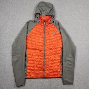 The North Face Thermoball Hybrid Hooded Jacket Mens Small Quilted Puffer Hiking